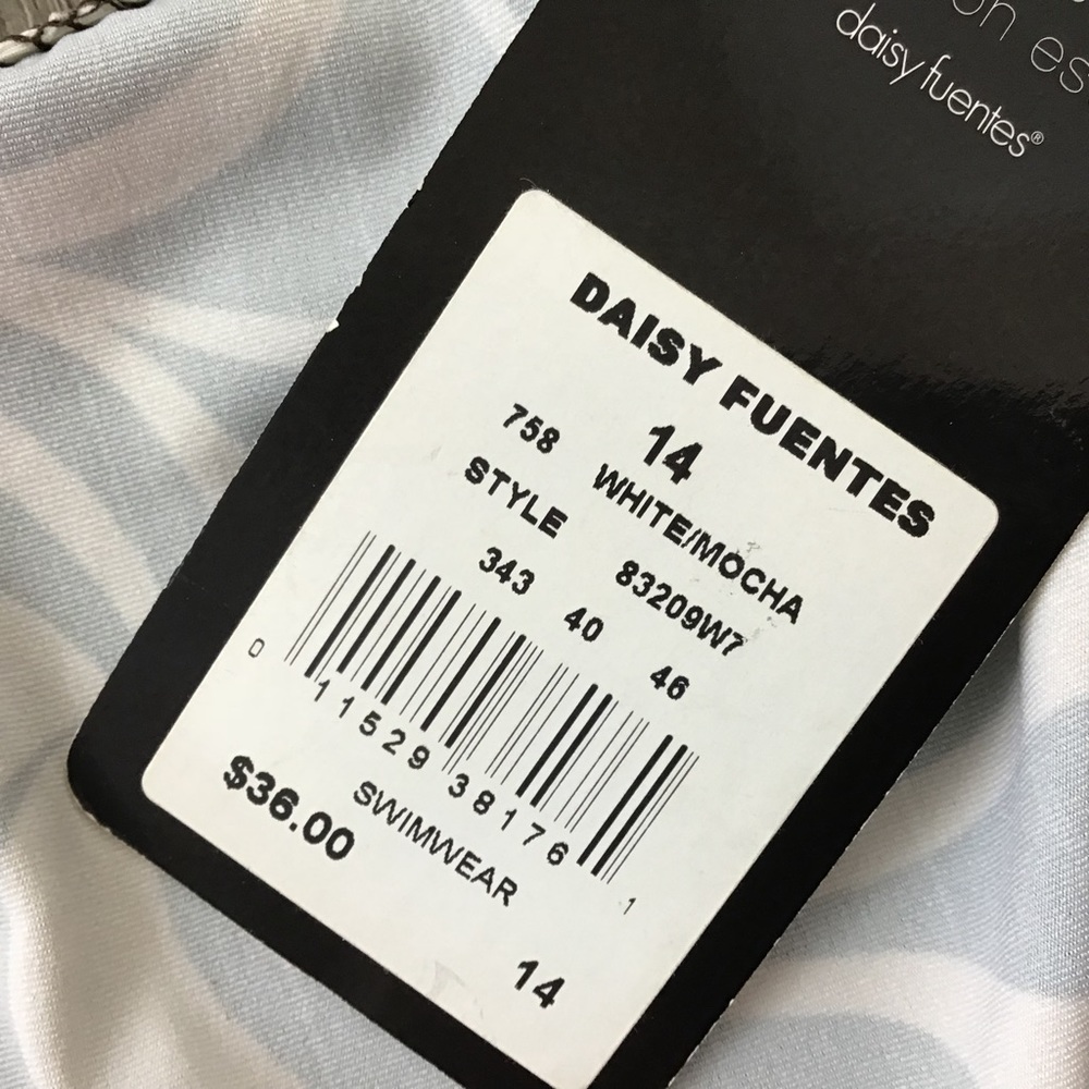 Daisy Fuentes Hipster Bikini Bottom Brown & White Swirl Print - Picture 7 of 7